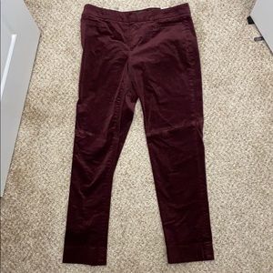 Banana Republic Sloan size 6 burgundy ankle length pant